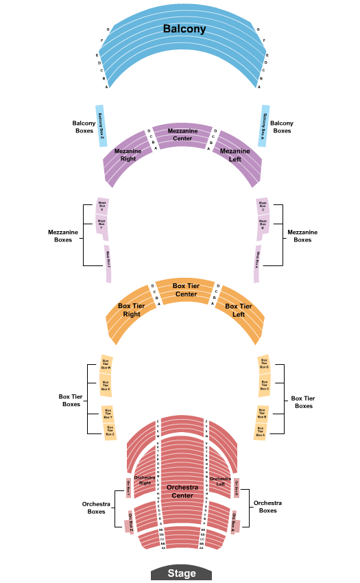 The Fisher Center for the Performing Arts Dolly Seating Chart